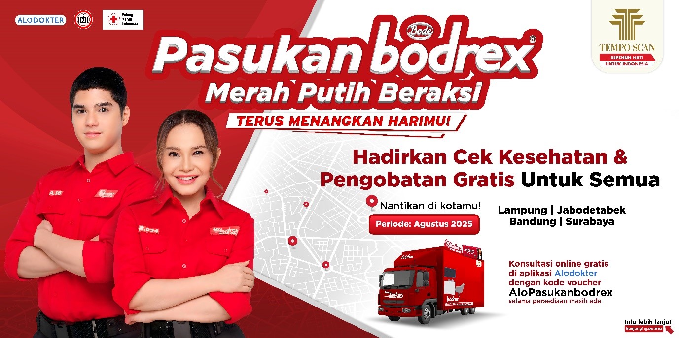Jangkau Lebih Luas, Sehatkan Bangsa, Pasukan bodrex Merah Putih Beraksi Hadir di 12 Titik dari Pulau Sumatera Hingga Pulau Jawa
