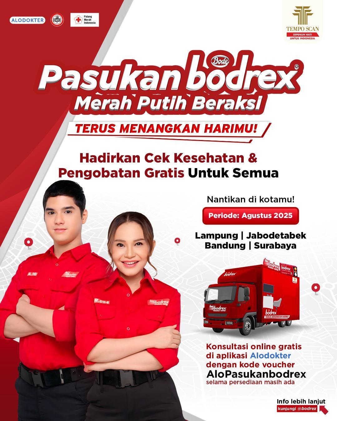 Pasukan bodrex Merah Putih Beraksi 2025, Jangkau Lebih Luas, Sehatkan Bangsa